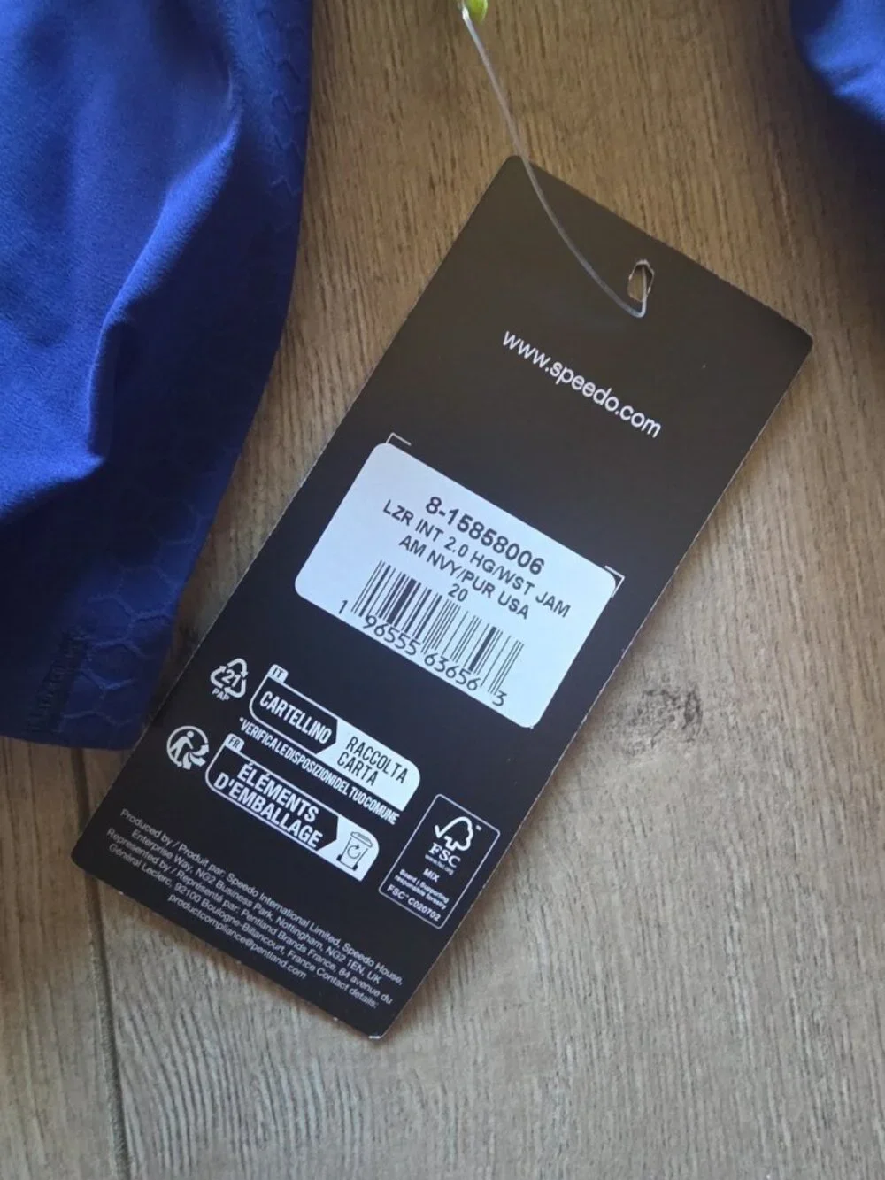 Speedo Men's Fastskin LZR Pure Intent 2.0 Jammer Navy/Purple Brand new  Size 20